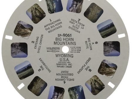 Big Horn Mountains, Wyoming USA - View-Master SP Reel - vintage - (SP-9061) For Cheap