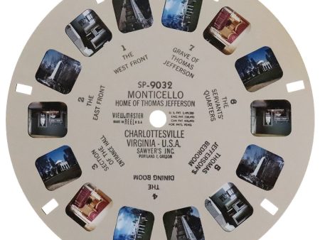 Monticello Charlottesville Virginia USA - View-Master SP Reel - vintage - (SP-9032) Sale