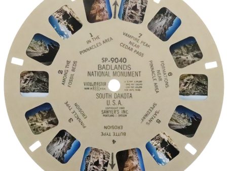 Badlands National Monument South Dakota USA - View-Master SP Reel - vintage - (SP-9040) Cheap