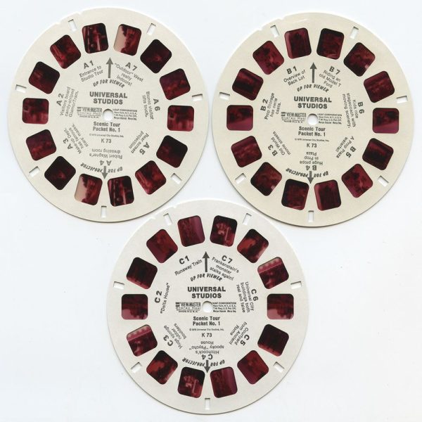 Universal Studios Scenic Tour - View-Master 3 Reel Packet - 1970s Views - Vintage - (zur Kleinsmiede) - (K73-G6nk) For Sale