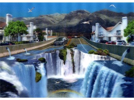 Suburban Dreamscape - 3D Lenticular Postcard Greeting Card - NEW Discount