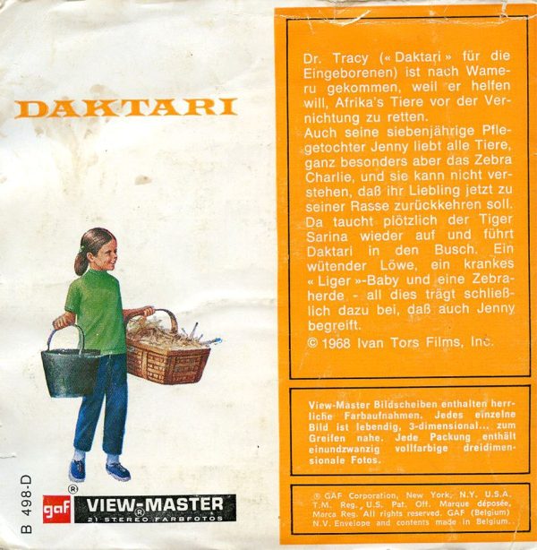 Daktari - View-Master 3 Reel Packet - 1970s - vintage - (B498d-BG1) For Cheap