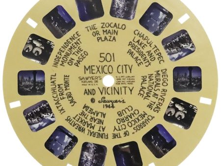 Mexico City and Vicinity - View-Master Buff Reel - 1940 s - vintage - (BUF-501n) Online Hot Sale