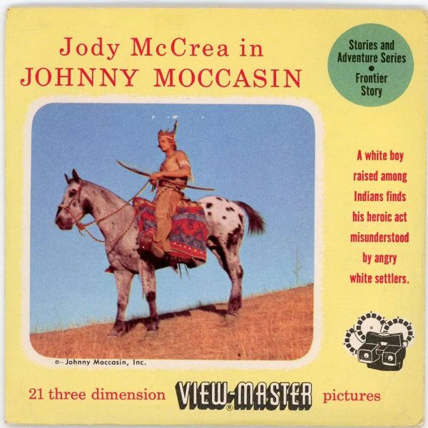 Jody McCrea in  Johnny Moccasin - View-Master 3 reel Packet -1950s vintage - ( ECO-JODYMcCREA-S3) on Sale