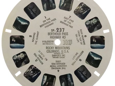 Berthoud Pass Highway 40, Rocky Mountains Colorado USA - View-Master SP Reel - vintage - (SP-237) For Sale