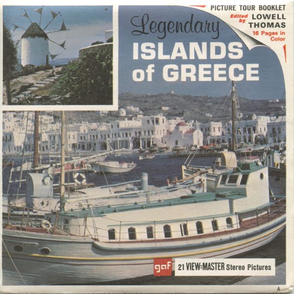 Legendary Islands of Greece - View-Master 3 Reel Packet - 1960s Views - Vintage - B207-G1A For Cheap