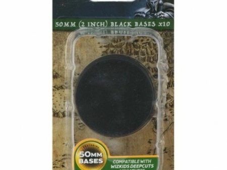 WizKids Deep Cuts Black 50mm Round Base 10ct Online Hot Sale