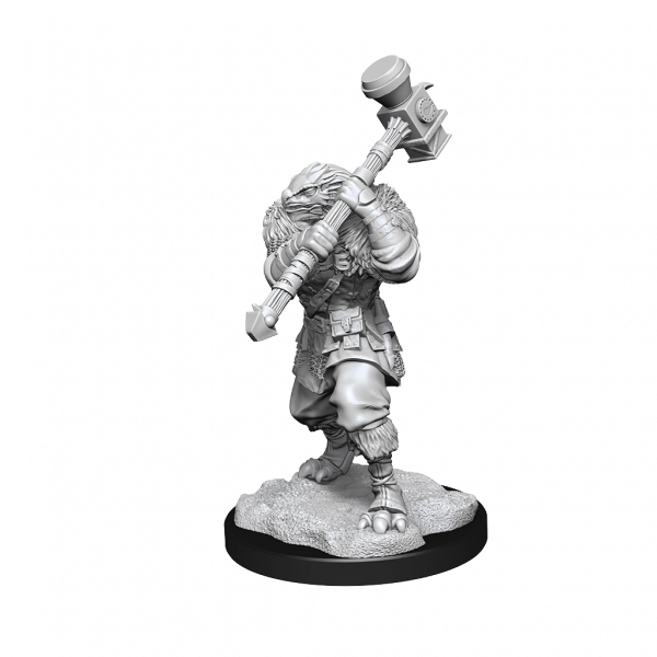 Critical Role Unpainted Miniatures Ravenite Half-Dragon Barbarian Female Sale