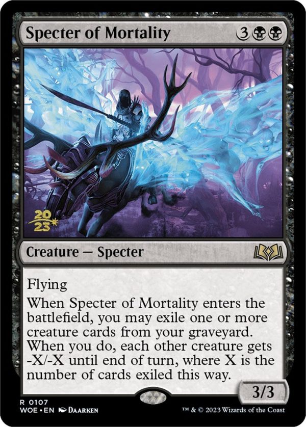 Specter of Mortality [Wilds of Eldraine Prerelease Promos] Online now